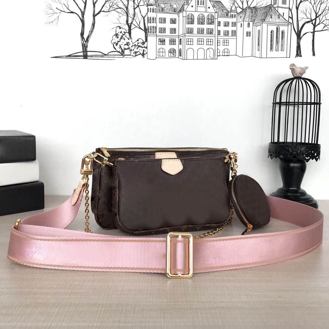 Designer Luxury Handbags Purse Multi Pochette Bag Real Leather