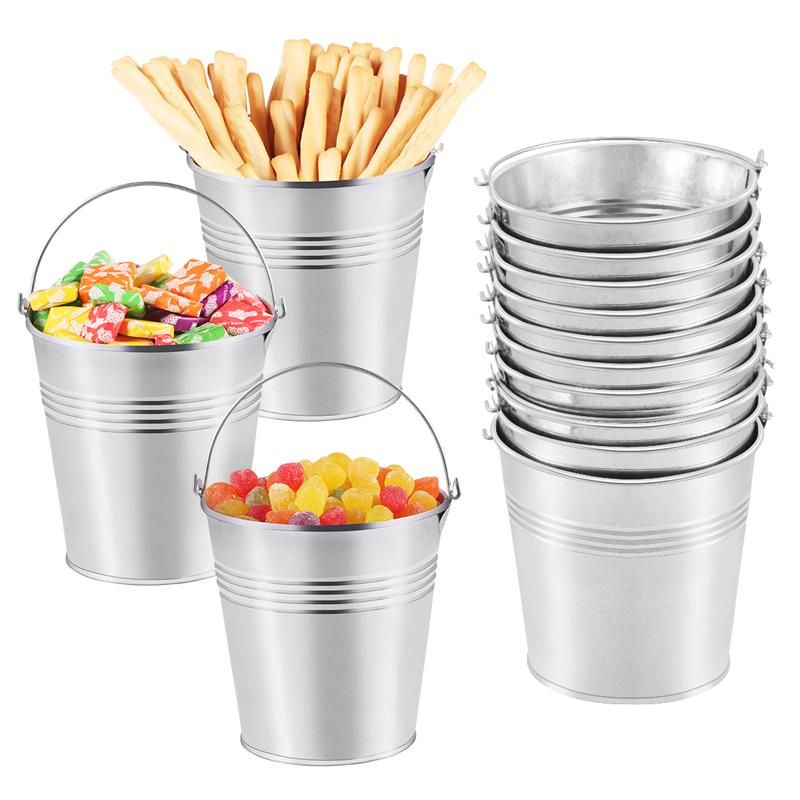 2020 Mini Tinplate Metal Bucket Snack Buckets Icing Bucket French Fries Tin Pails Ice Bucket
