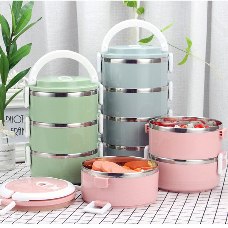 1pc Thermal Insulated Lunch Box Bento Food Container For Picnic Camping Travel