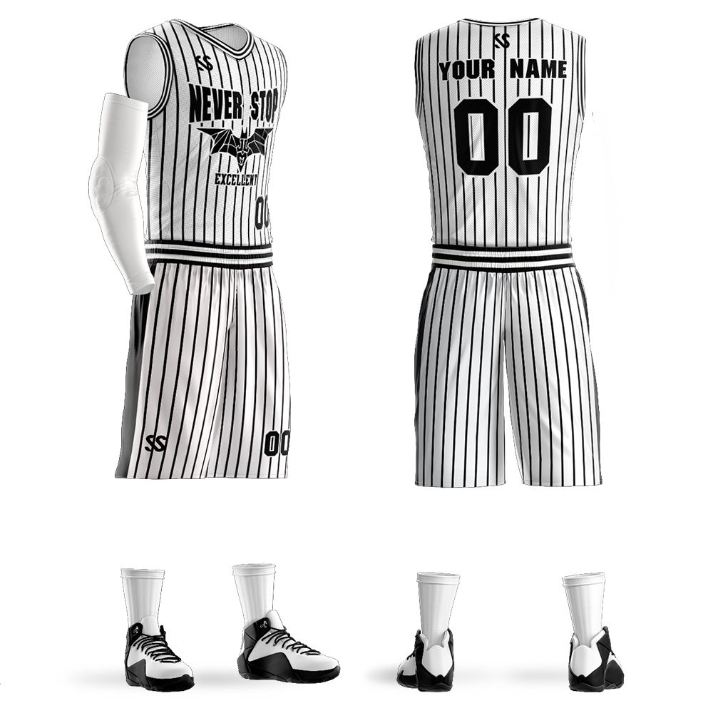 sublimation white jersey basketball