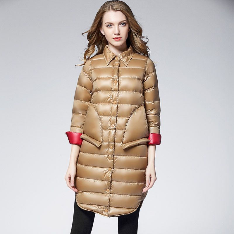 khaki down coat womens
