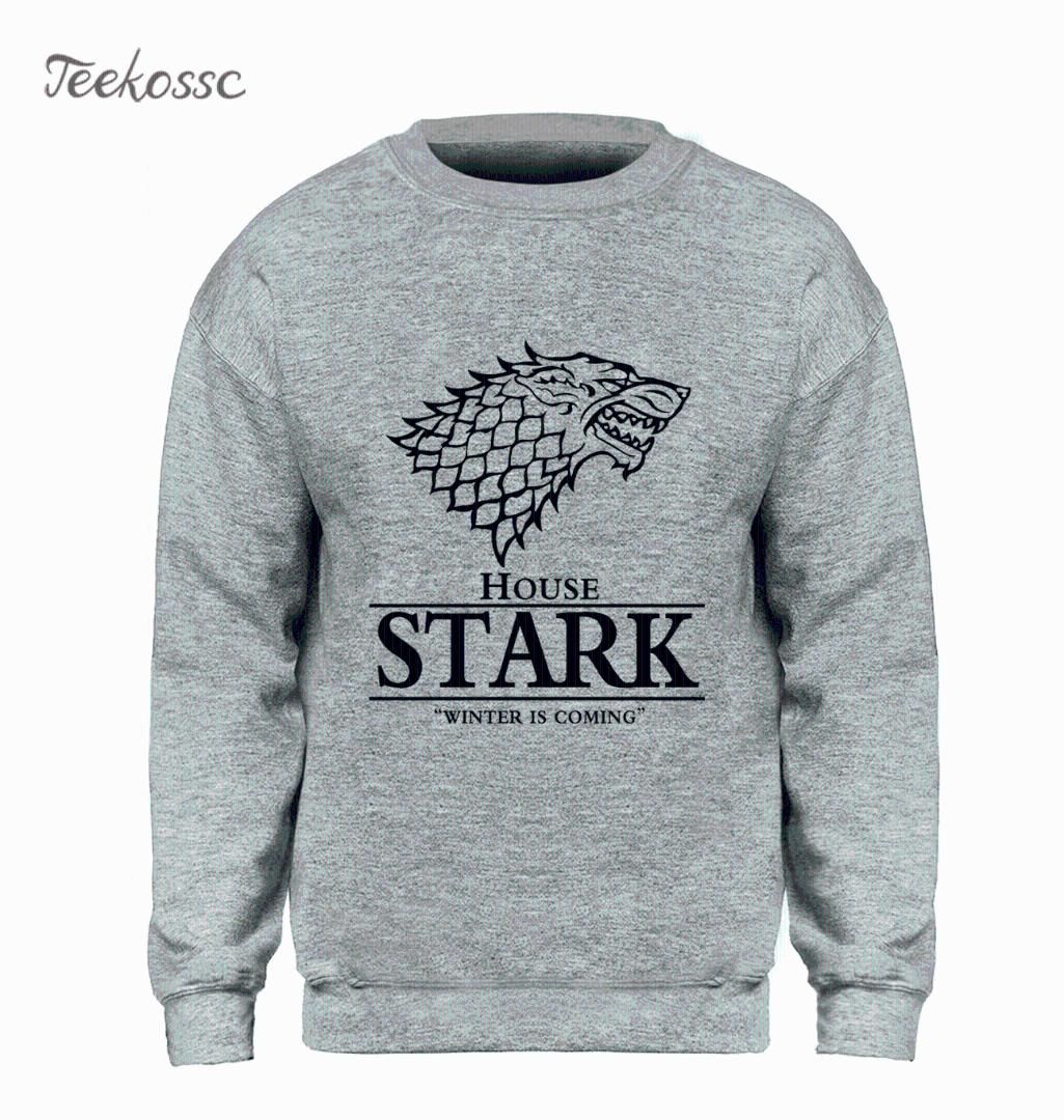 Compre Moletom Homens Casa Stark Moletom Com Capuz Uma Canção De Gelo E Fogo Crewneck Moletons Fleece Lobo Quente Streetwear Mens De Sugarlive, $21.17 | Pt.Dhgate.Com
