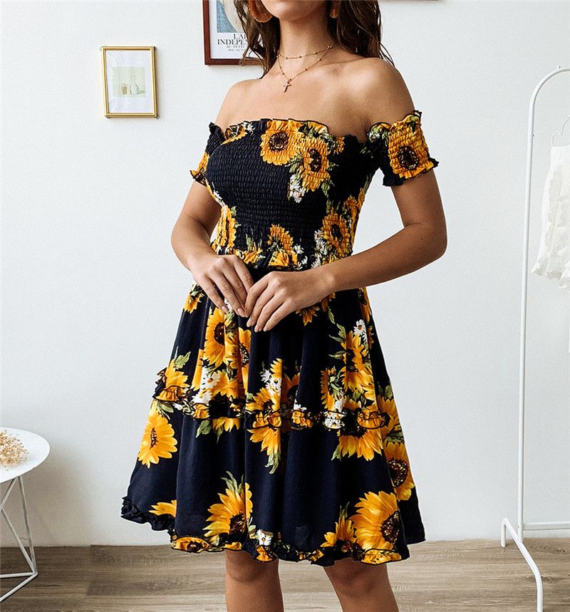 summer sunflower dress