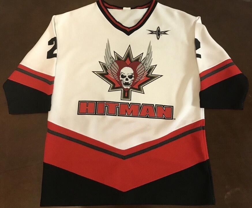 bret hart hockey jersey