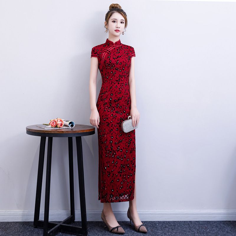 Chinese collar women's dress Clearance