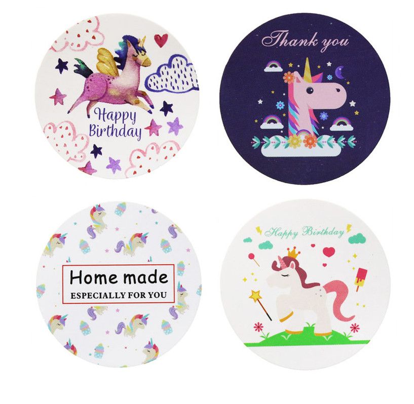 Best Unicorn Round Thank You Paper Seal Sticker Stationery Label Adhesive Gift Paper Sticker For Diy Scrapbooking Decoration Under 9 05 Dhgate Com