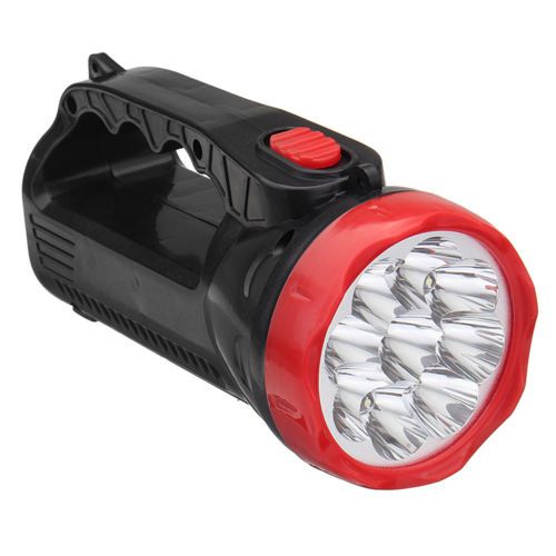 Linterna de Mano con luz LED 500W Lampara camping Vigilancia 3 PILAS PANASONIC 