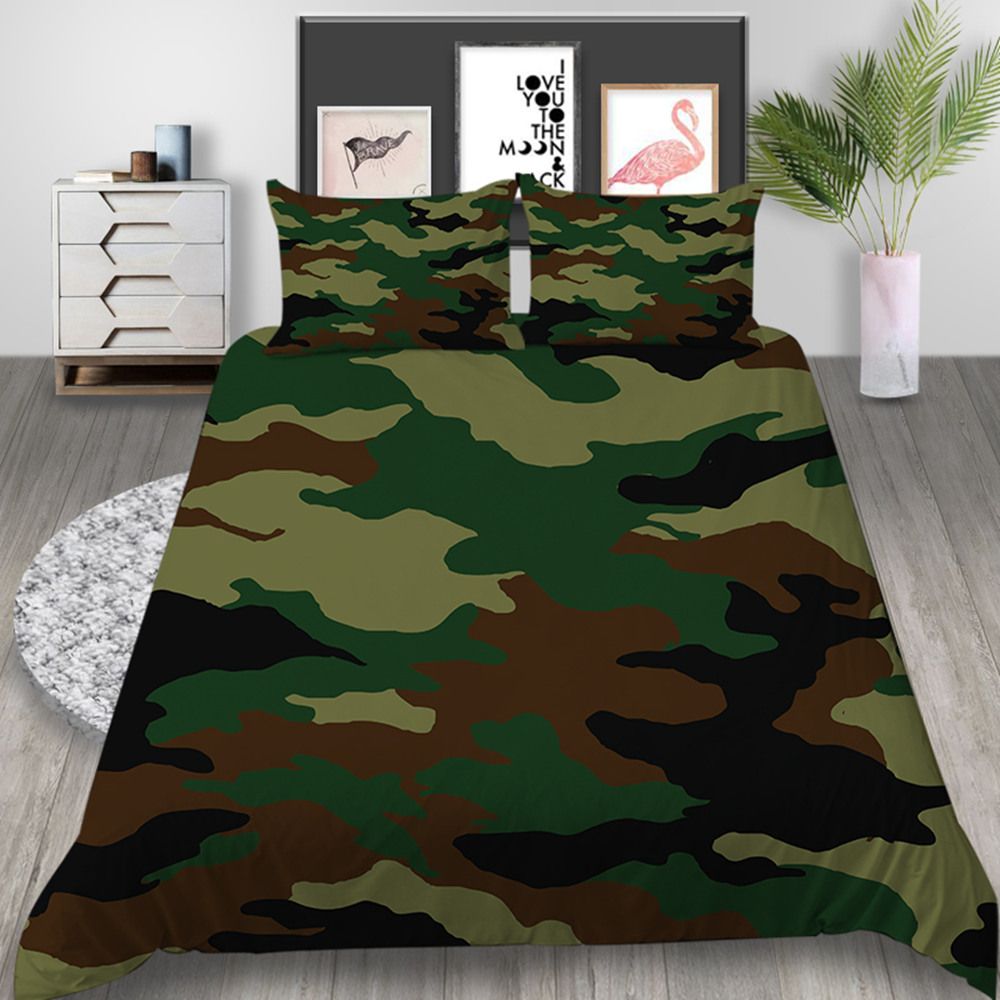 Camouflage Bedding Set King Size Classic Fashionable Duvet Cover