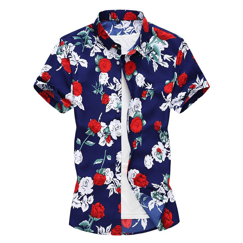 camisa manga corta hombre estampada
