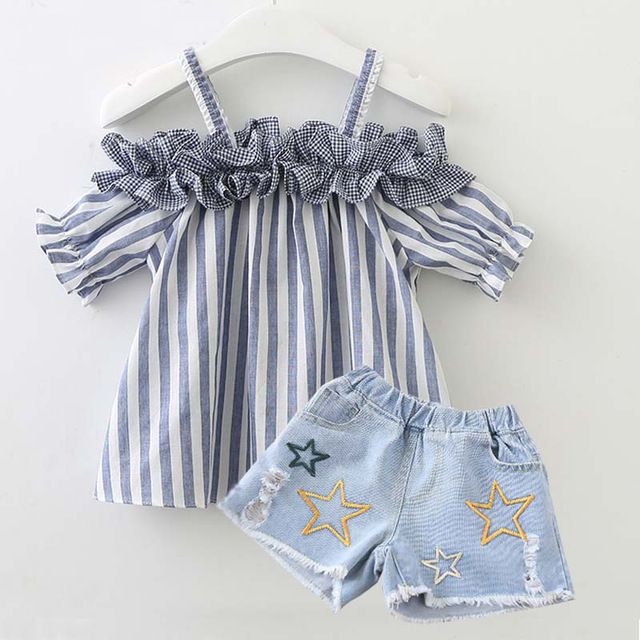 baby girl jeans shorts set