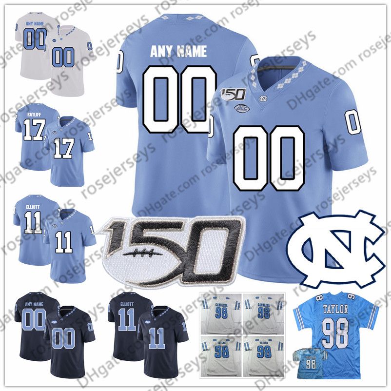 custom unc football jersey