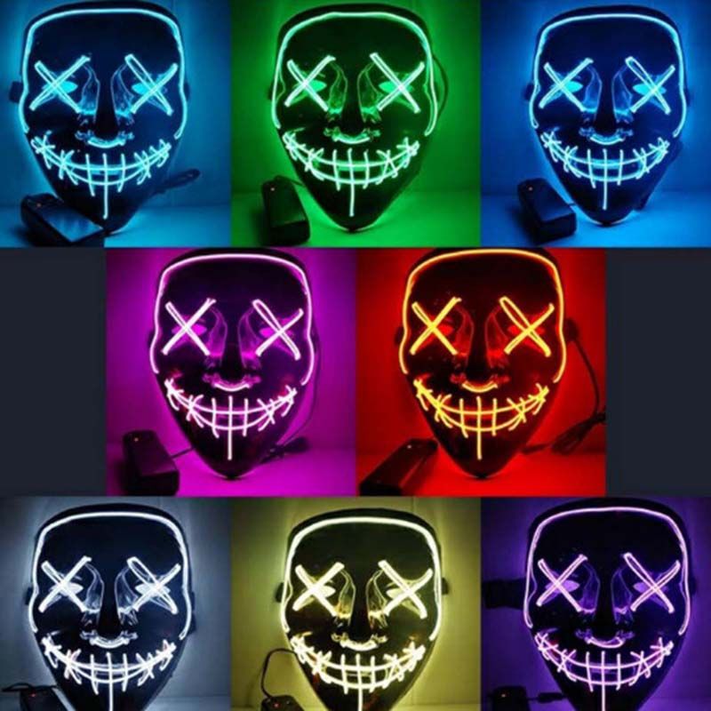 Cheap Neon Mask Led Light Up Party Masks The Purge Election Year Great Funny Masks Festival