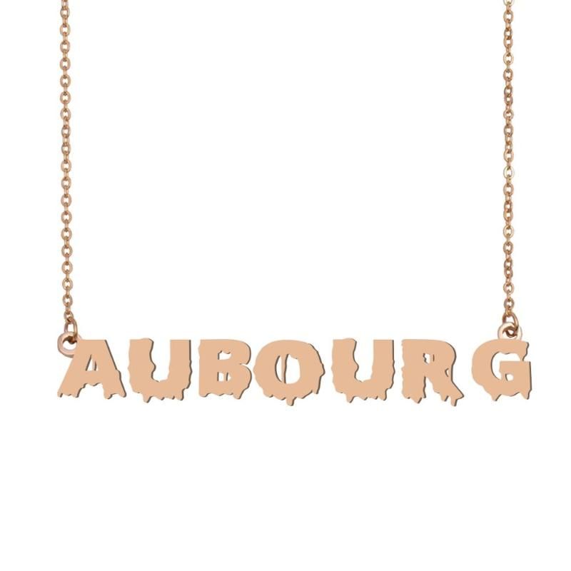 Wholesale Aubourg Name Necklace Women Charms Cool Bloody Art