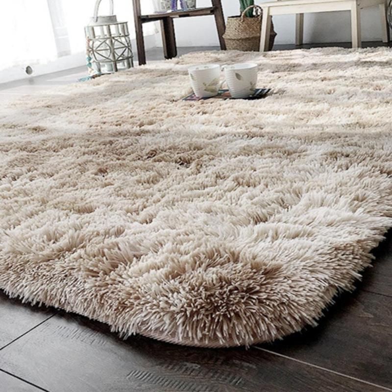 Carpets Warm Polyester Fiber Fluffy, Fluffy Rugs For Bedroom