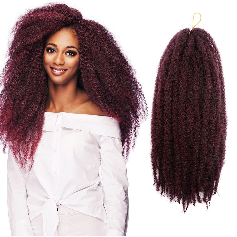 2019 Hot Sale 1packs Marley Braids Hair Extension Ombre Afro