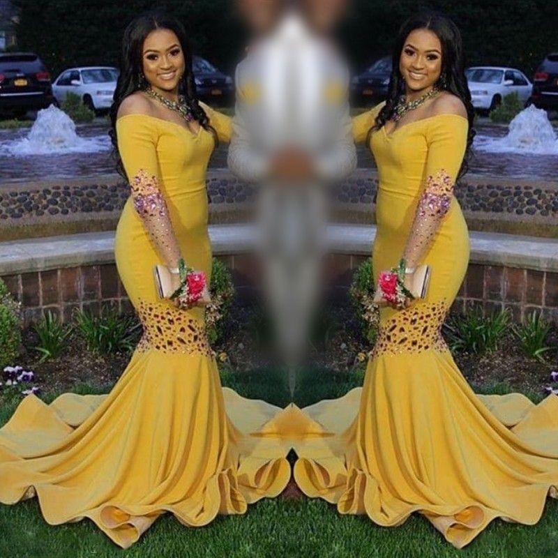 plus size yellow evening gowns