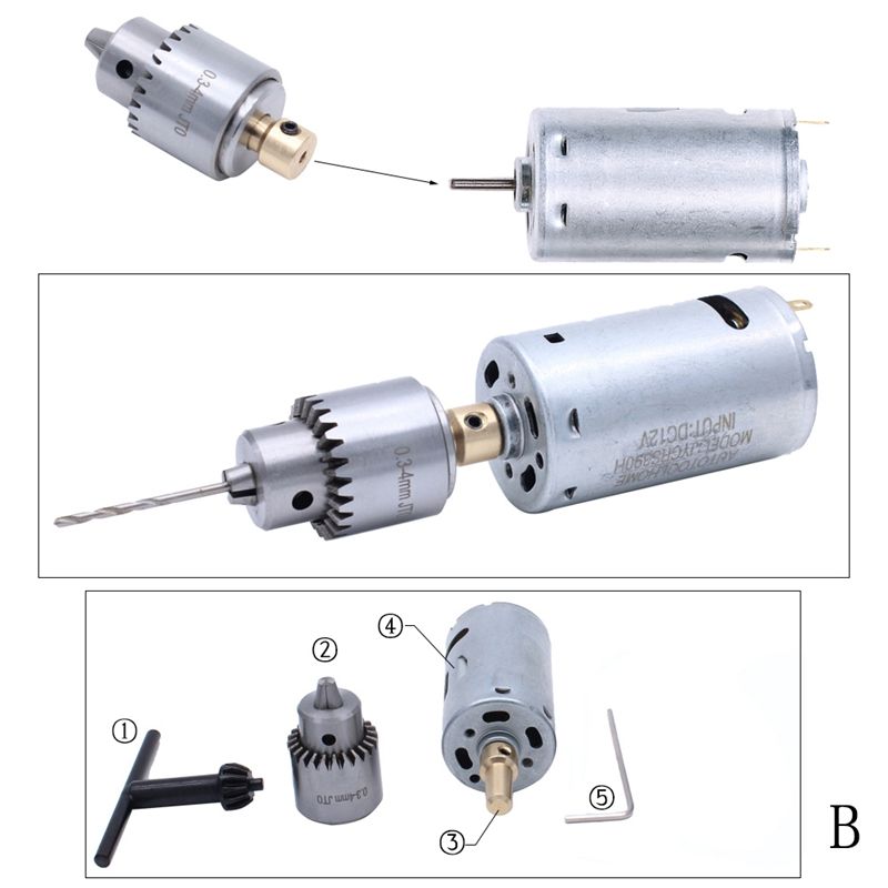 Mini Dc 12V Electric Hand Drill Motor 