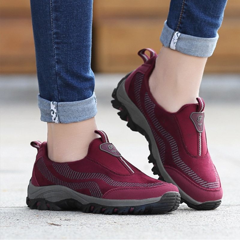 women's no lace walking shoes