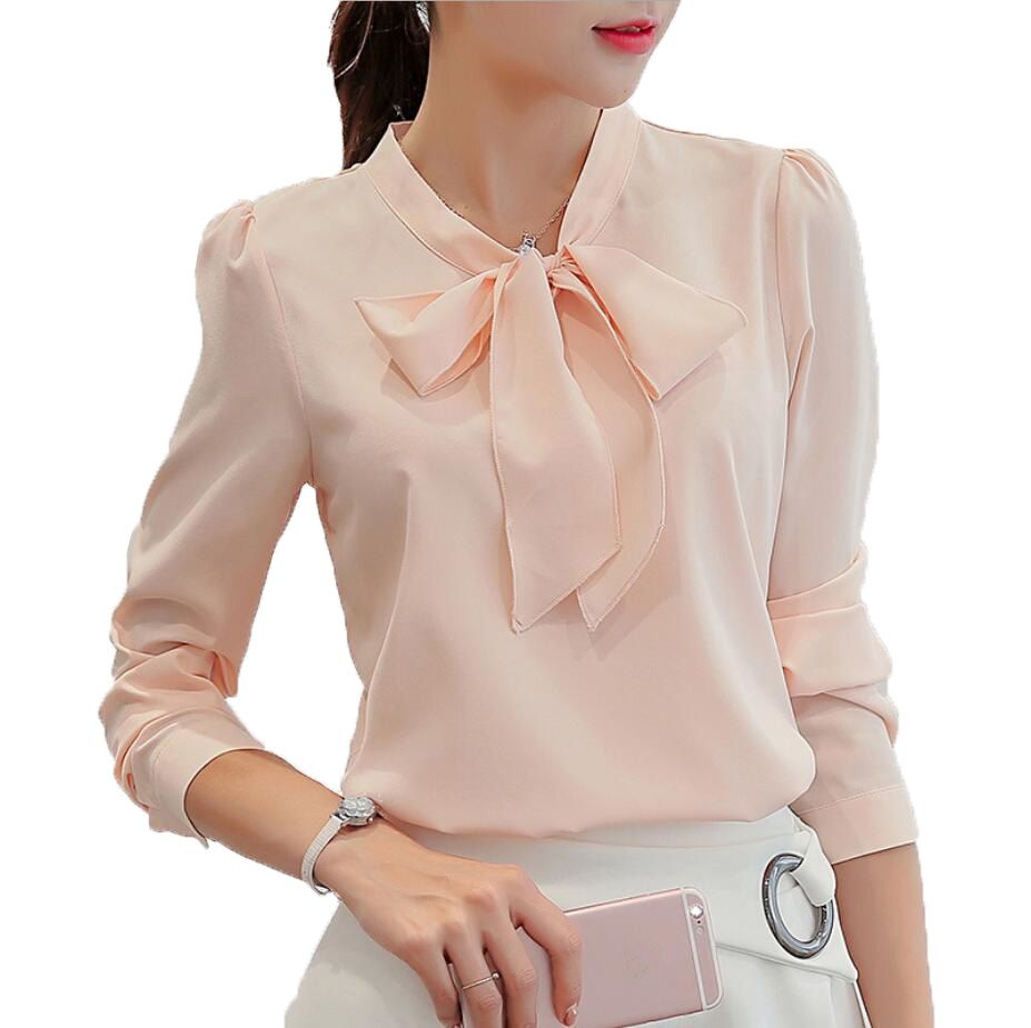 Wholesale BRAND Office Blouse Women Summer Chiffon Blouses Shirts Ladies  Girls Casual Formal O Neck Bow Tie Long Sleeve Tops Shirt Blusas Female At  $26.24 | DHgate.Com