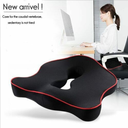 Non Slip Memory Foam Coccyx Orthopedic Seat Office Chair Cushion Pain  Relief Blk