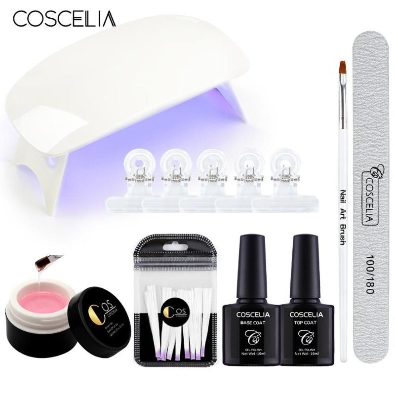 COSCELIA 6W UV LED Lamp Set Curing Nail UV Gel Nail Fiberglass