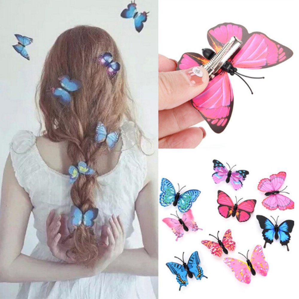 2020 Mini Colorful Butterfly Hair Clips Women Hairpins Fashion