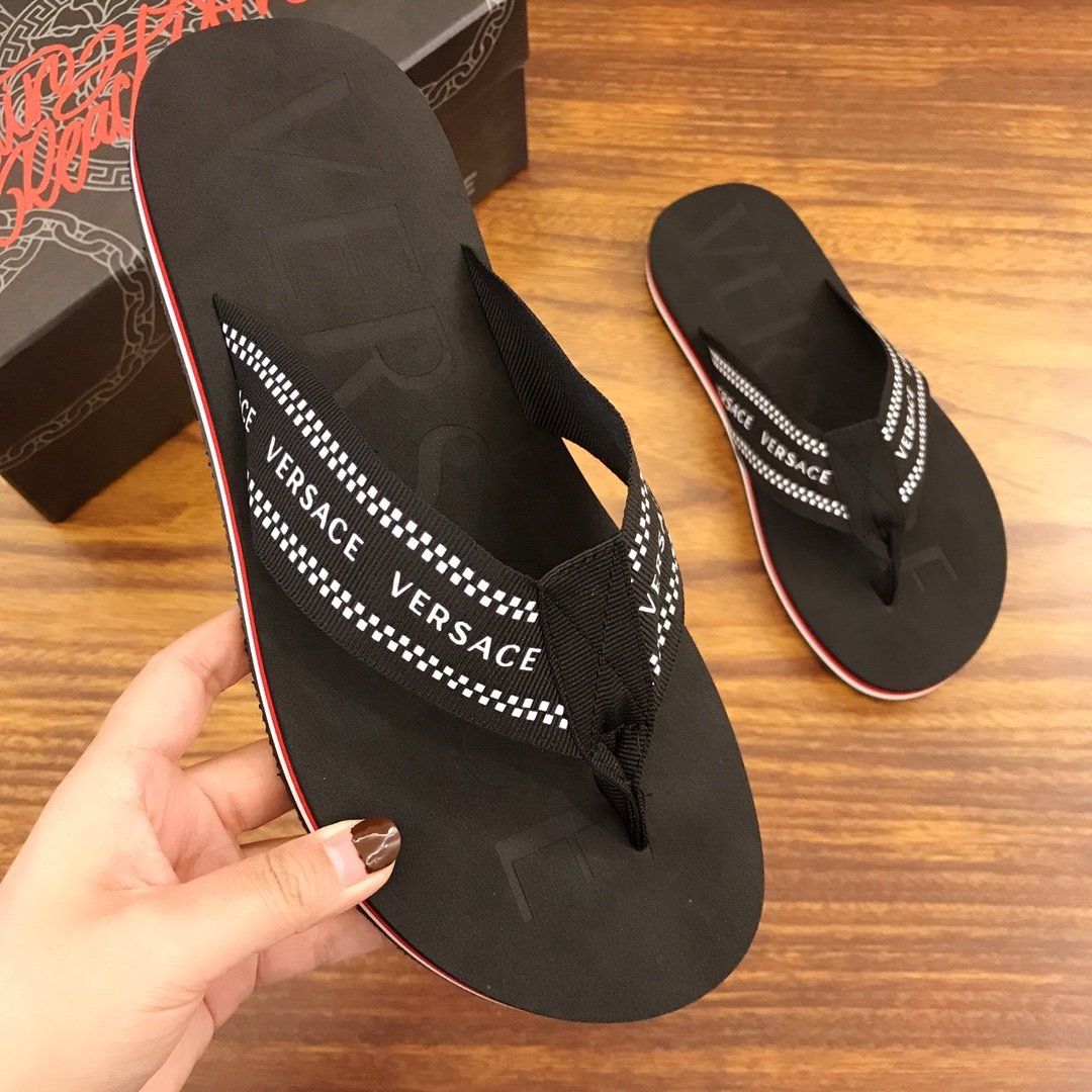 versace mens flip flops