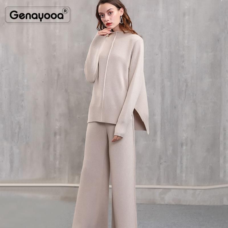 cashmere sweater and pants set