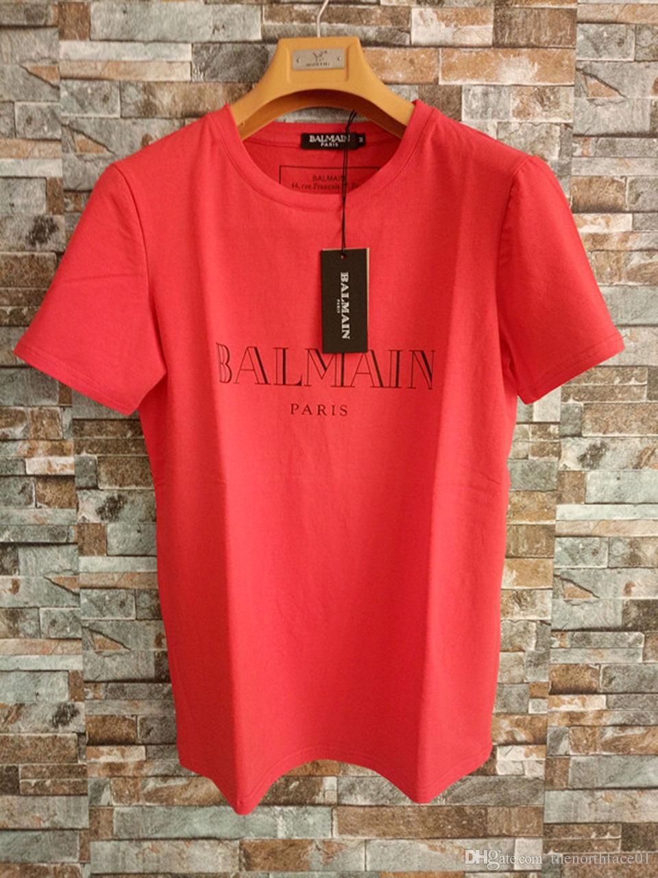 red designer tee