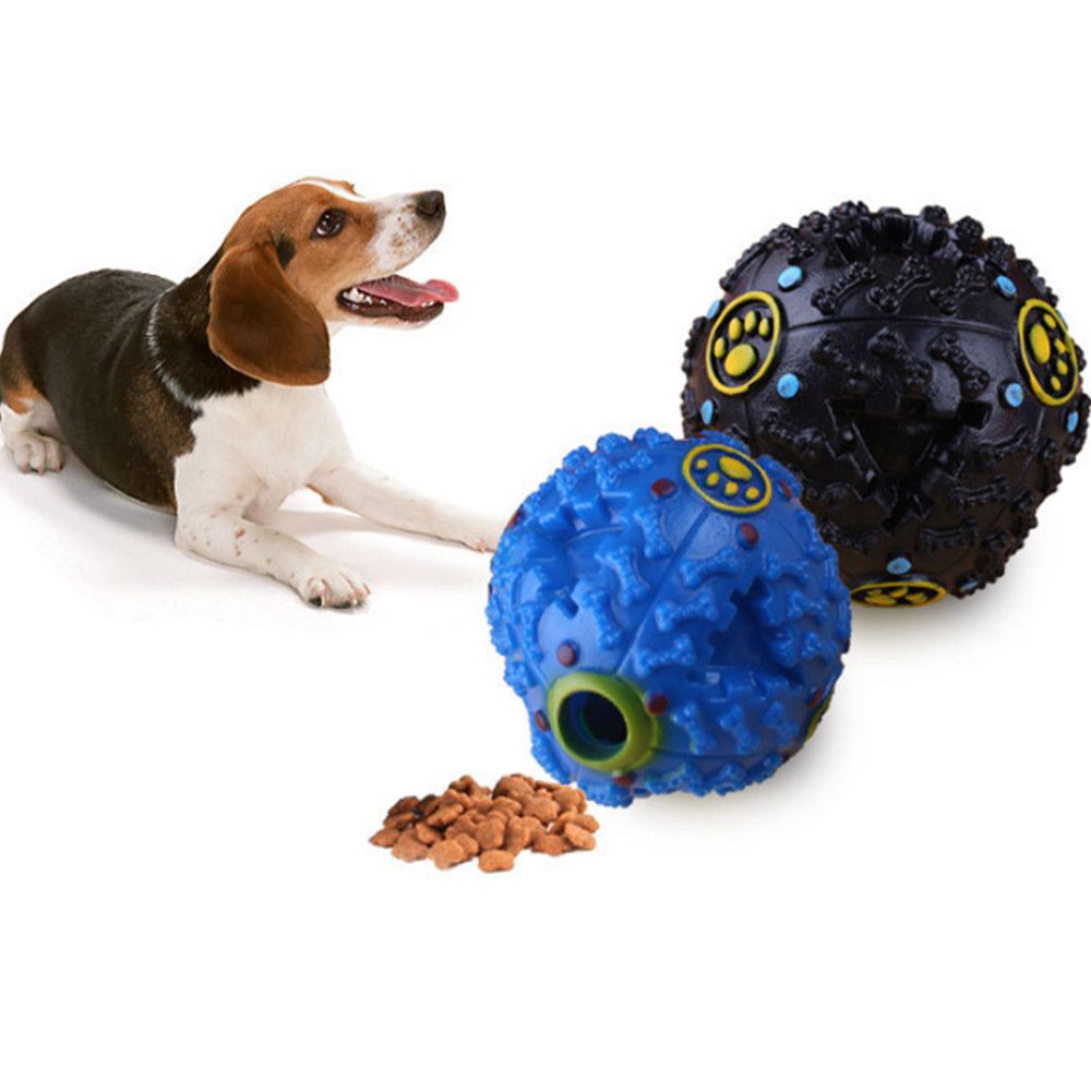 2020 9cm Dog Toys Pet Puppy Sound Ball Leakage Food Ball Sound Toy Ball
