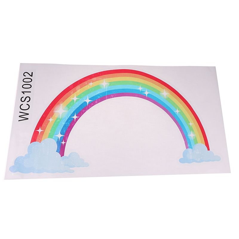1ps DIY Window Sticker Decal Rainbow Wall Sticker Sponge Wallpaper For