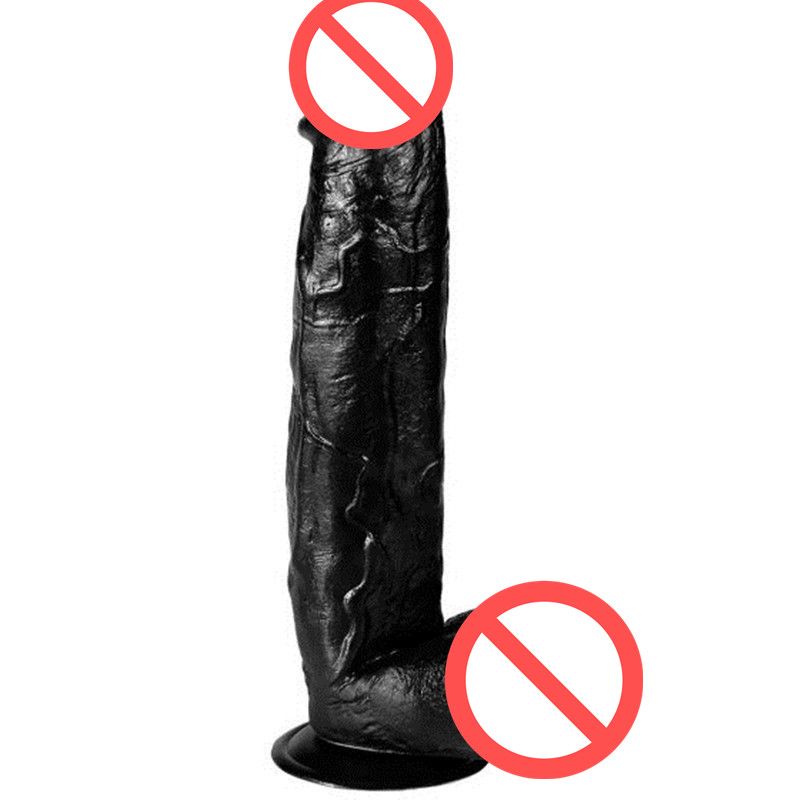 FREE SHIPPING!!Flesh 12 Inches Huge Realistic Dildo Waterproof Flexible penis with textured shaft