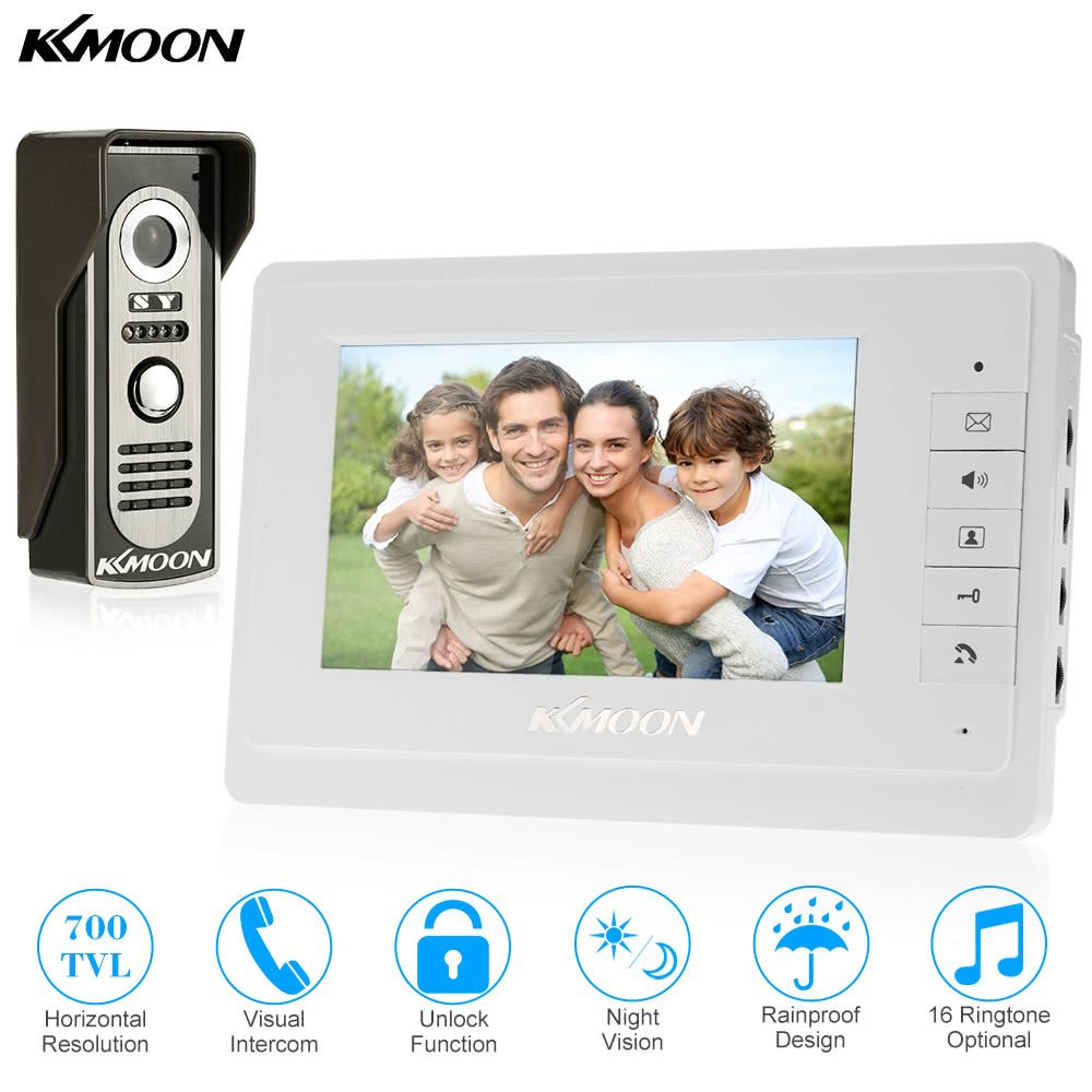 7inch 800*480 LCD Video Door Bell Monitor Infrared Camera Video Intercom System