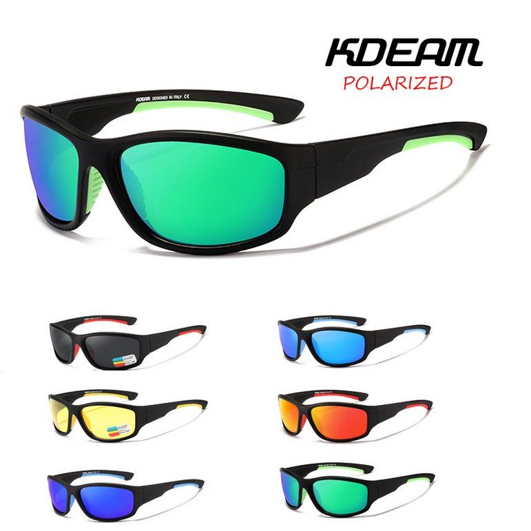 KDEAM Men TR90 Polarized Sunglasses Outdoor Sport Driving Riding Glasses New