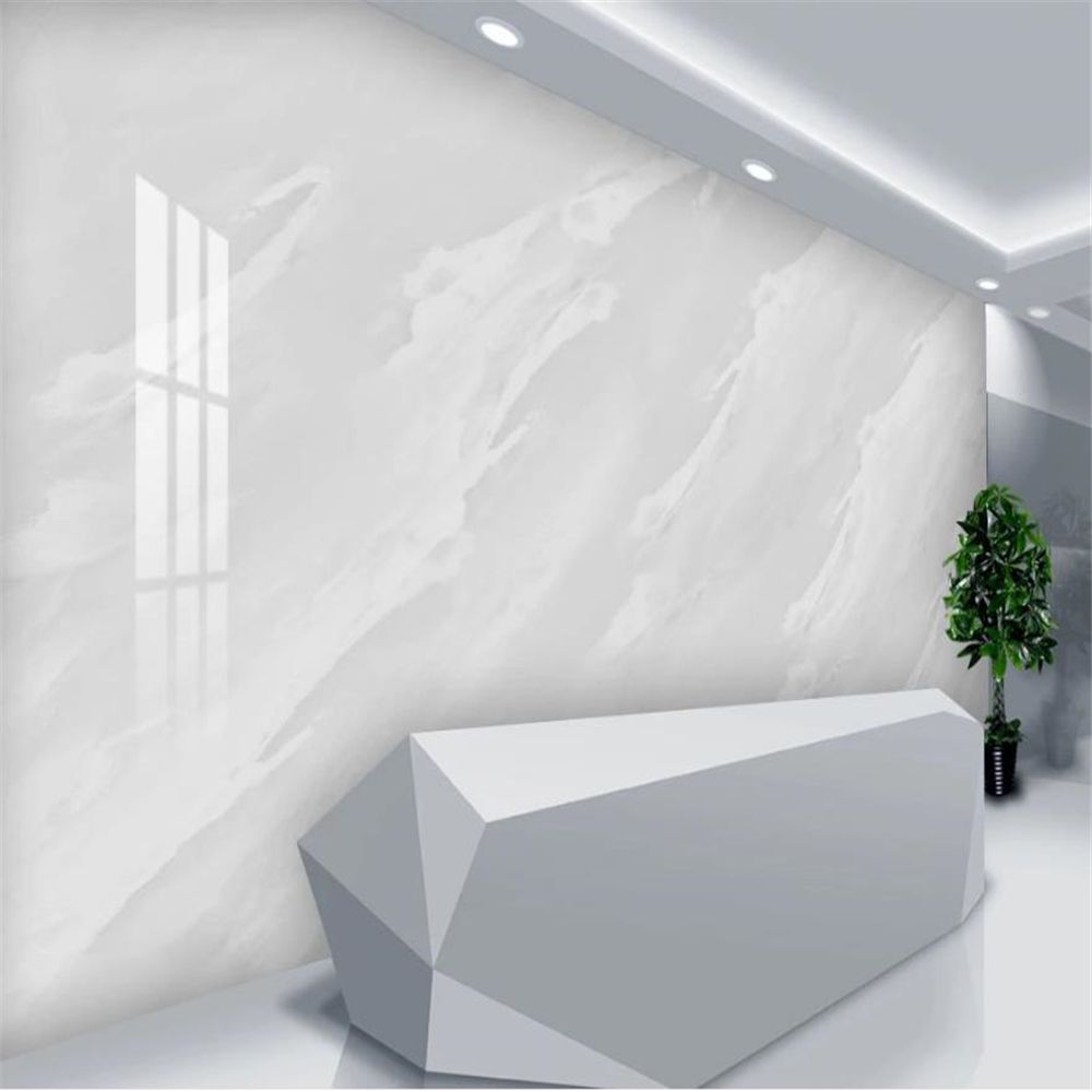 Custom Living Style Wallpaper Grey Marble Wallpapers 3d Murals