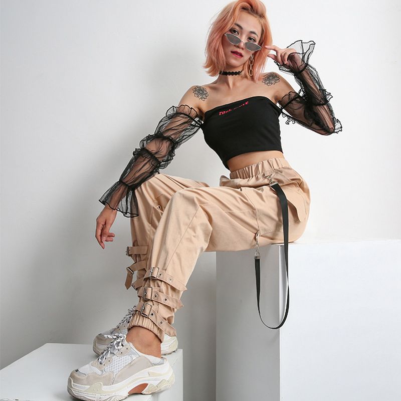 womens khaki cargo pants