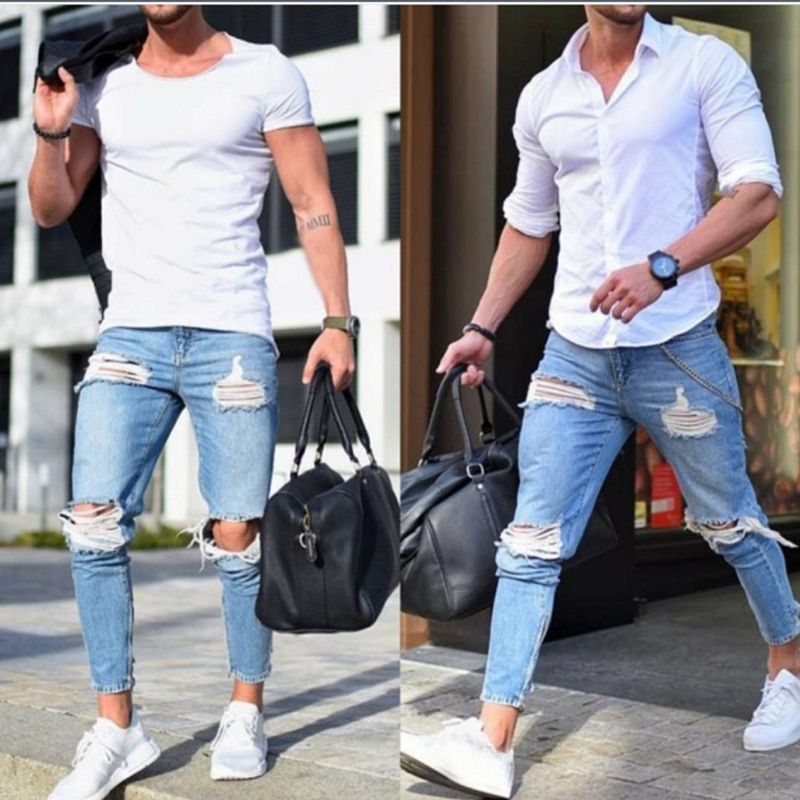 mens light blue jeans skinny