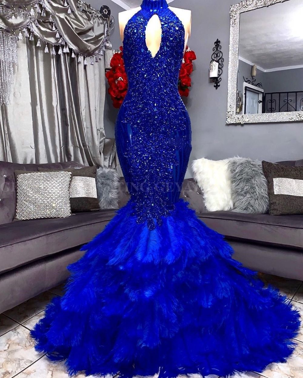 royal blue prom dresses 2019 plus size