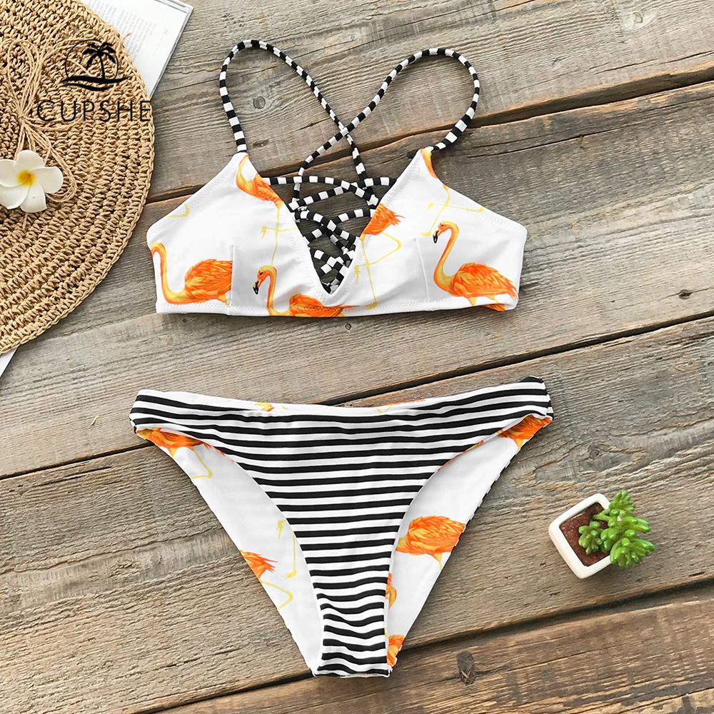 cupshe reversible bikini