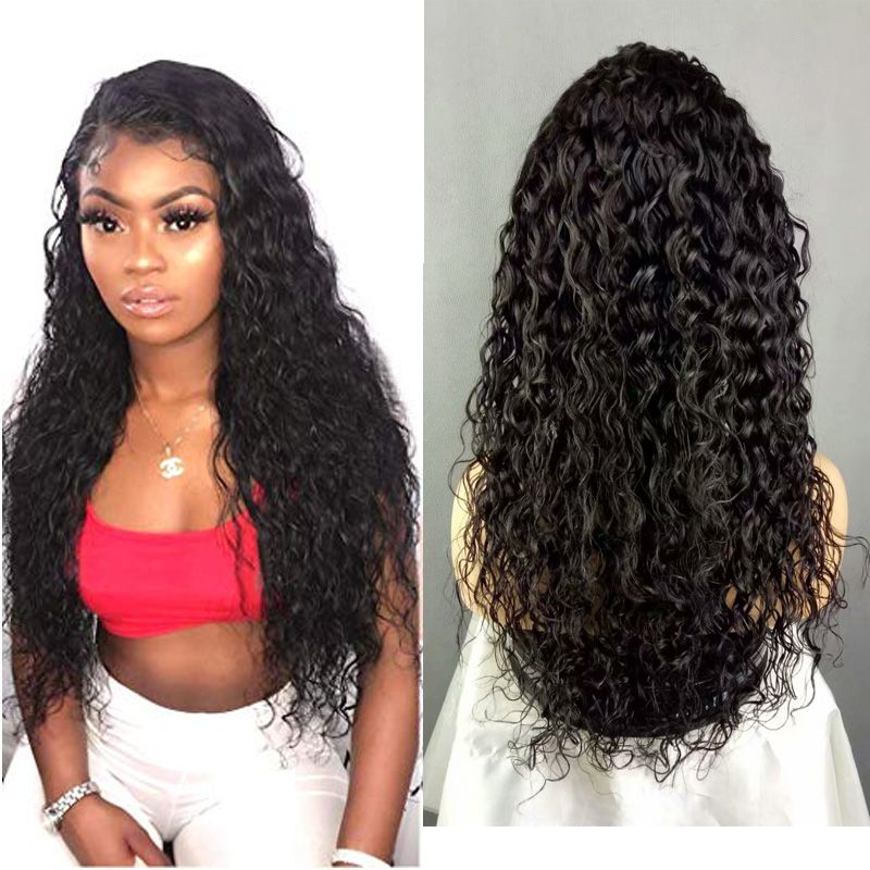 Acheter Pas Cher Colle Moins De Dentelle Front Perruques Curly Weave  Cheveux Vierge Brésilienne Perruque Pleine Dentelle Avec Des Cheveux Bébé  150 Densité Couleur Naturelle Pour Les Femmes Du 62,2 € | Fr.Dhgate