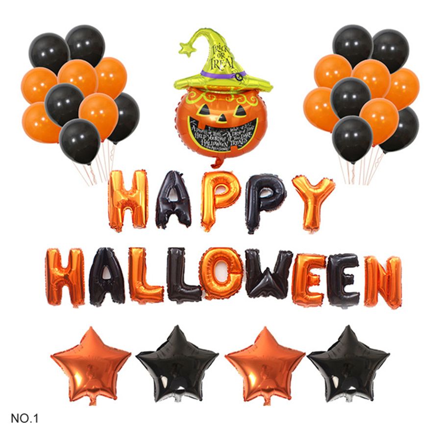 Acheter Joyeux Halloween Ballons Ensemble Halloween Décorations De Fête  Charme Feuille Ballon Citrouille Chat Chauve Souris Papier Glands Parti  Fournitures JK1909 De 2,06 € Du Santi | DHgate.Com