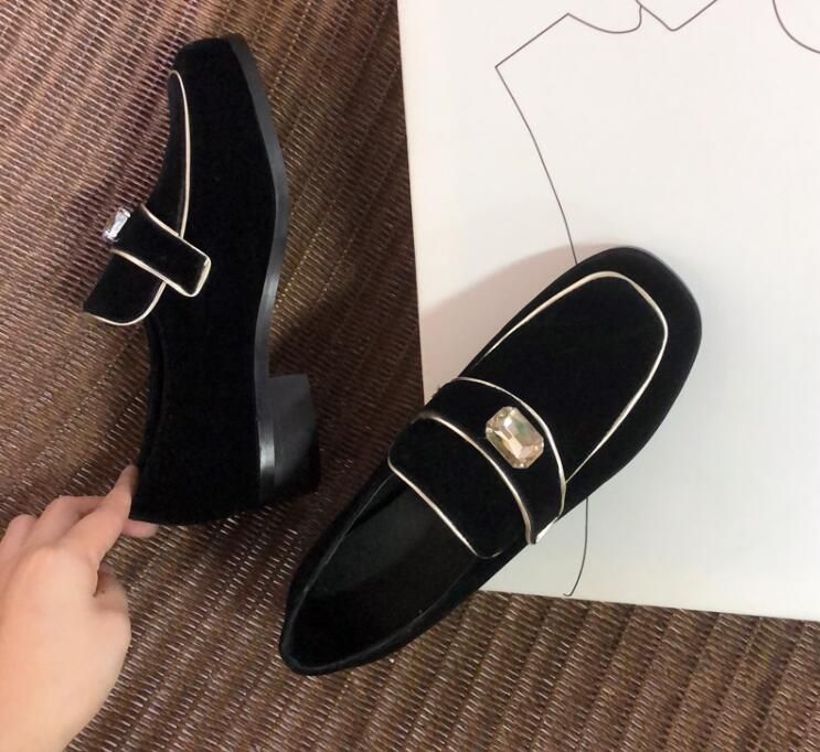 chunky black loafers womens