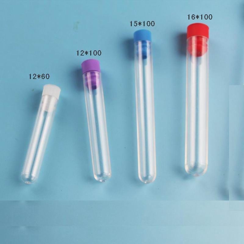 2021 New Plastic Test Tube With Plastic Cover 12x60/12x100/15x100 ...