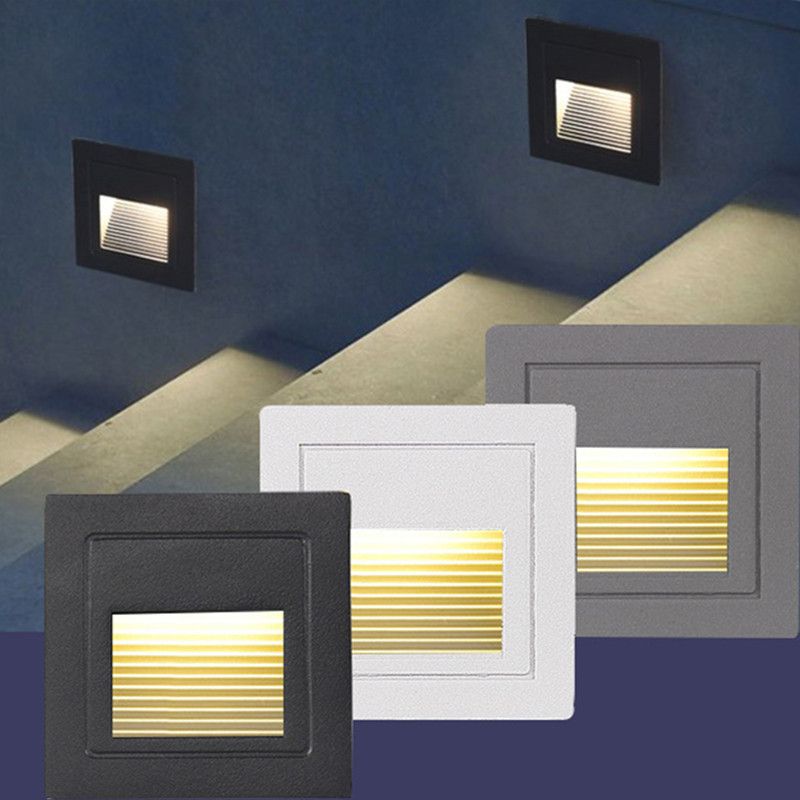 2019 3w Indoor Led Step Light Stair Light Wall Embedded Outdoor Waterproof Underground Lamp Lighting Deck Footlights 85 265v From Yuemingled 225 57