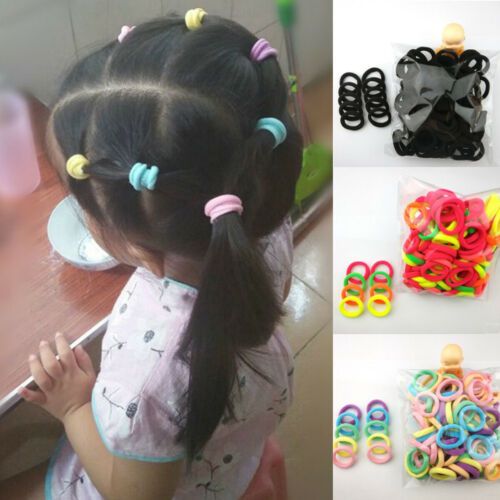 Elastic Hair Band Kids Girl Rubber Hair Ties Rope Ring Ponytail