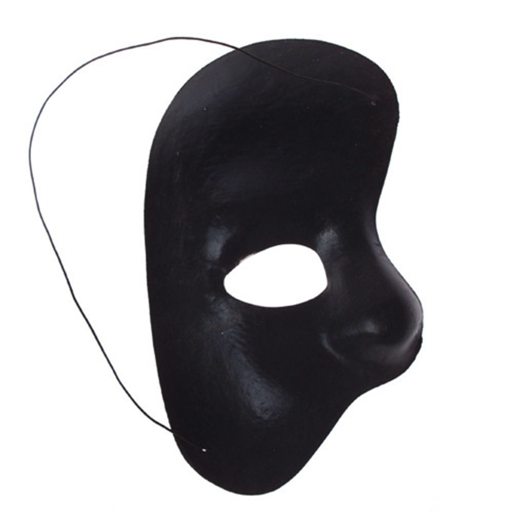 White Half Face Phantom Of The Operah Face Mask Halloween Fancy Dress