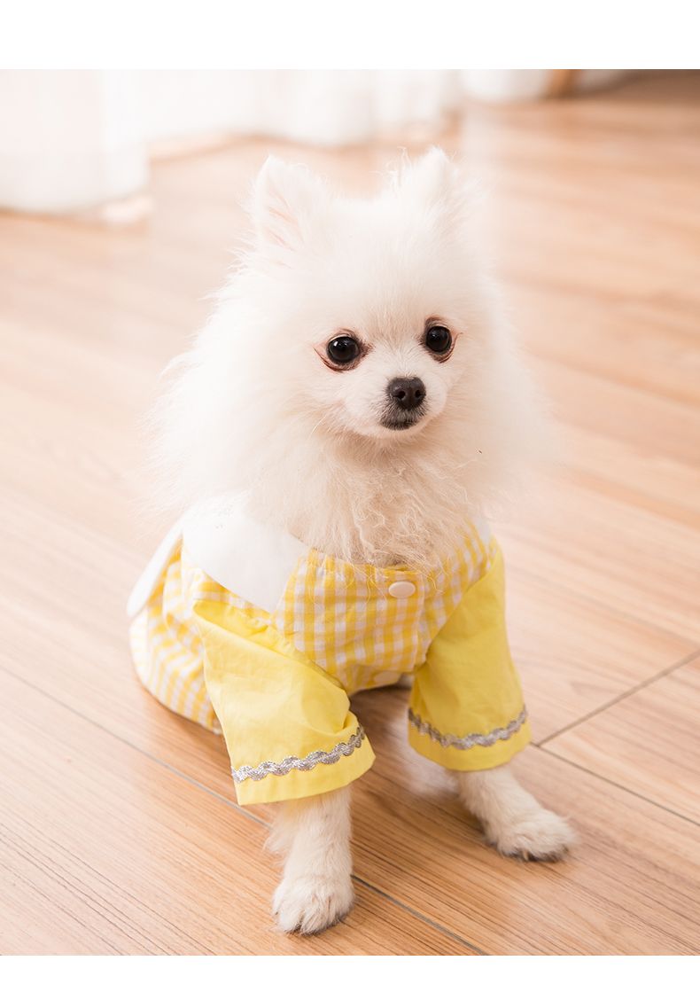 Verano ropa para perros gato camisa color puro Ropa animales de rayas perro