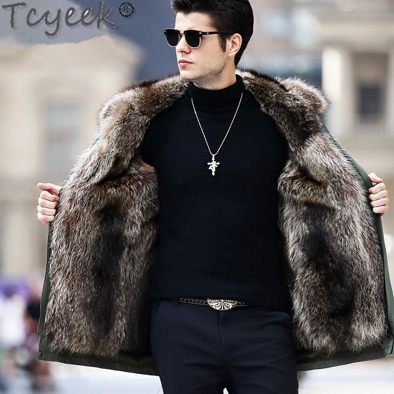 2021 Real Fur Coat Men Parka Winter Jacket Natural Raccoon Liner Long Warm Hooded Parkas Hombre Outerwear 91716 From Yosunl 1 504 26 Dhgate Com 2021 Real Fur Coat Men Parka Winter, Real Fur Coats Men