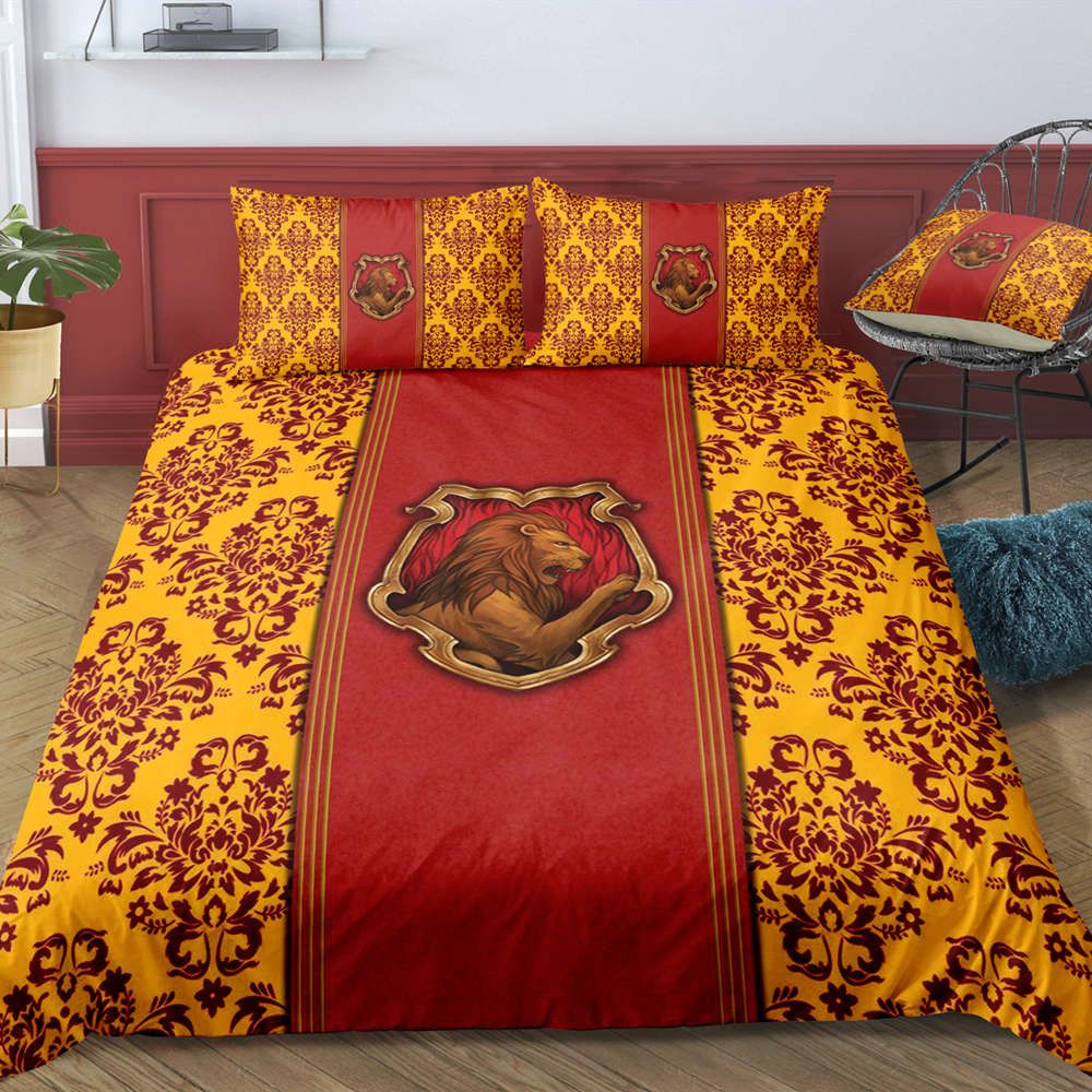 King Size Bedding Set Gryffindor Fashionable Red Harry Potter