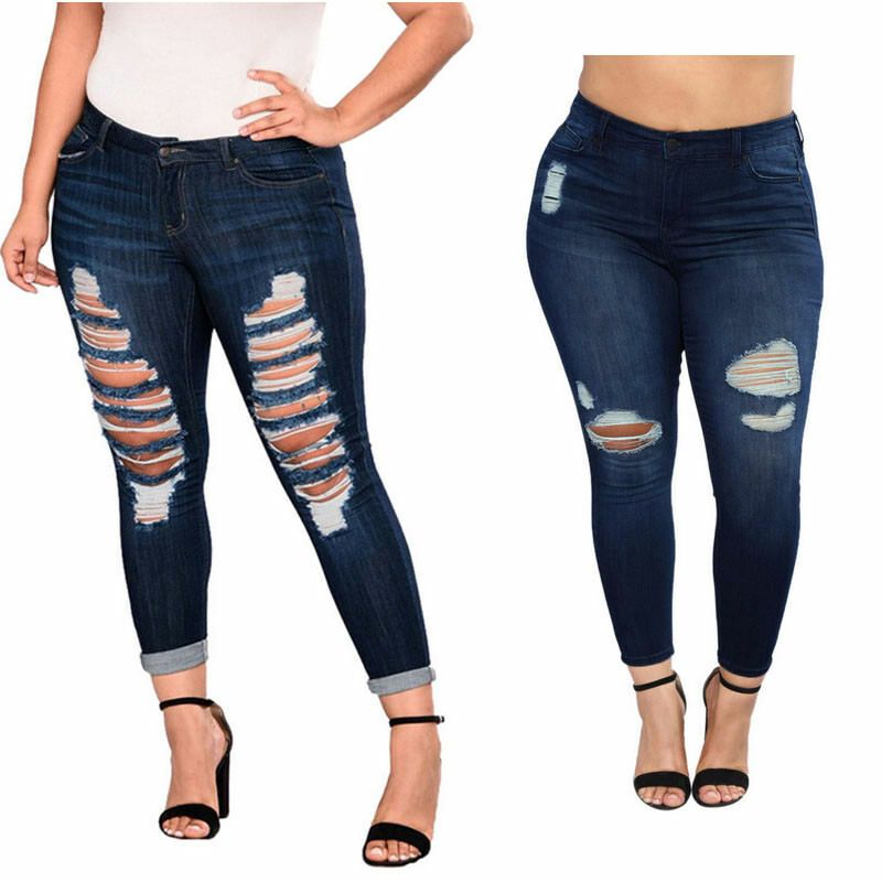 en frente de Sociología energía DENGYUE 4000 # 13 Color 2XL-7XL Pantalones de mezclilla ajustados para mujer talla grande Pantalones rasgados en frente de Sociología energía DENGYUE 4000 # 13 Color 2XL-7XL Pantalones de mezclilla ajustados para mujer talla grande Pantalones rasgados